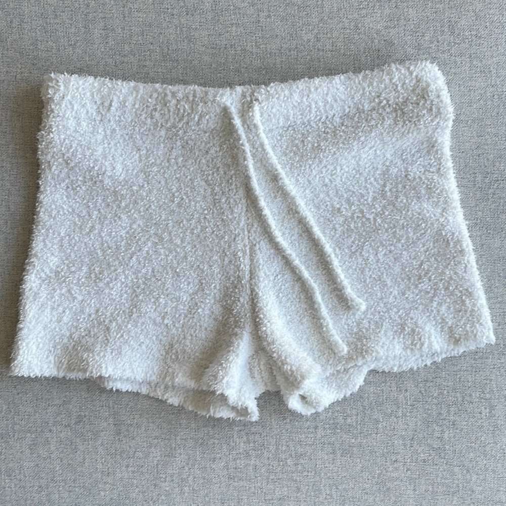 Garage White Sherpa Lounge Shorts